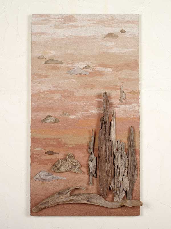 流木で描く山水画　２０１８年　流木アート−１６−１